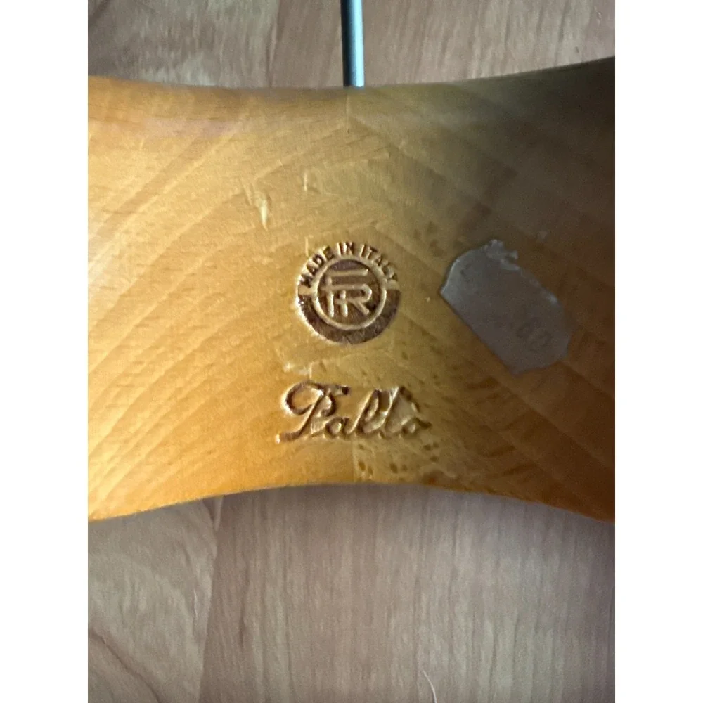 3 Italian Vintage F R Wooden Suit Hangers Solid Upscale Italy Sturdy Vintage